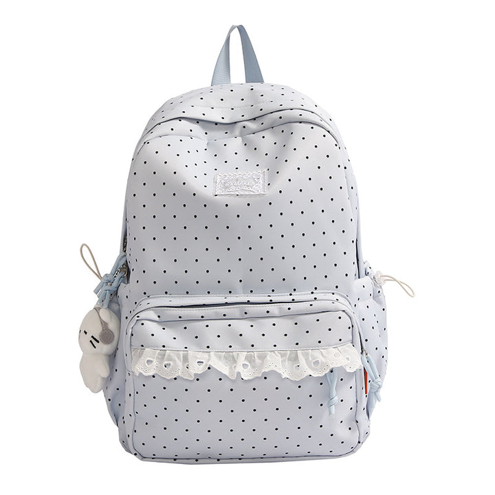 Playful Polka Dot Pattern School Backpack Kalsten