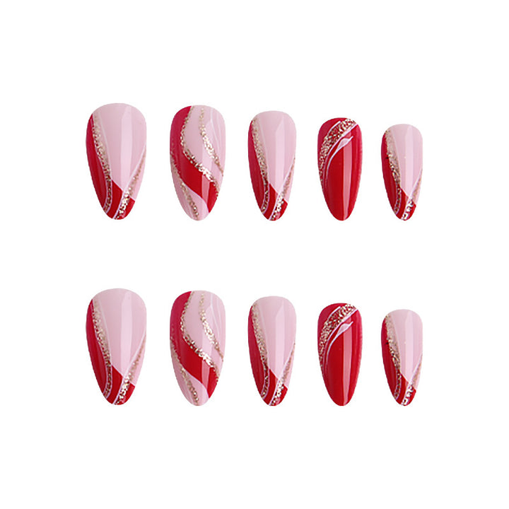 Artificial nails with floral minimalism Kalsten