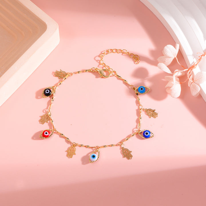 Decorative Evil Eye Charm Ankle Bracelet Kalsten