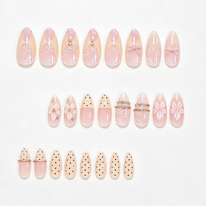 Elegant Floral Design Press-On Nail Tips Kalsten