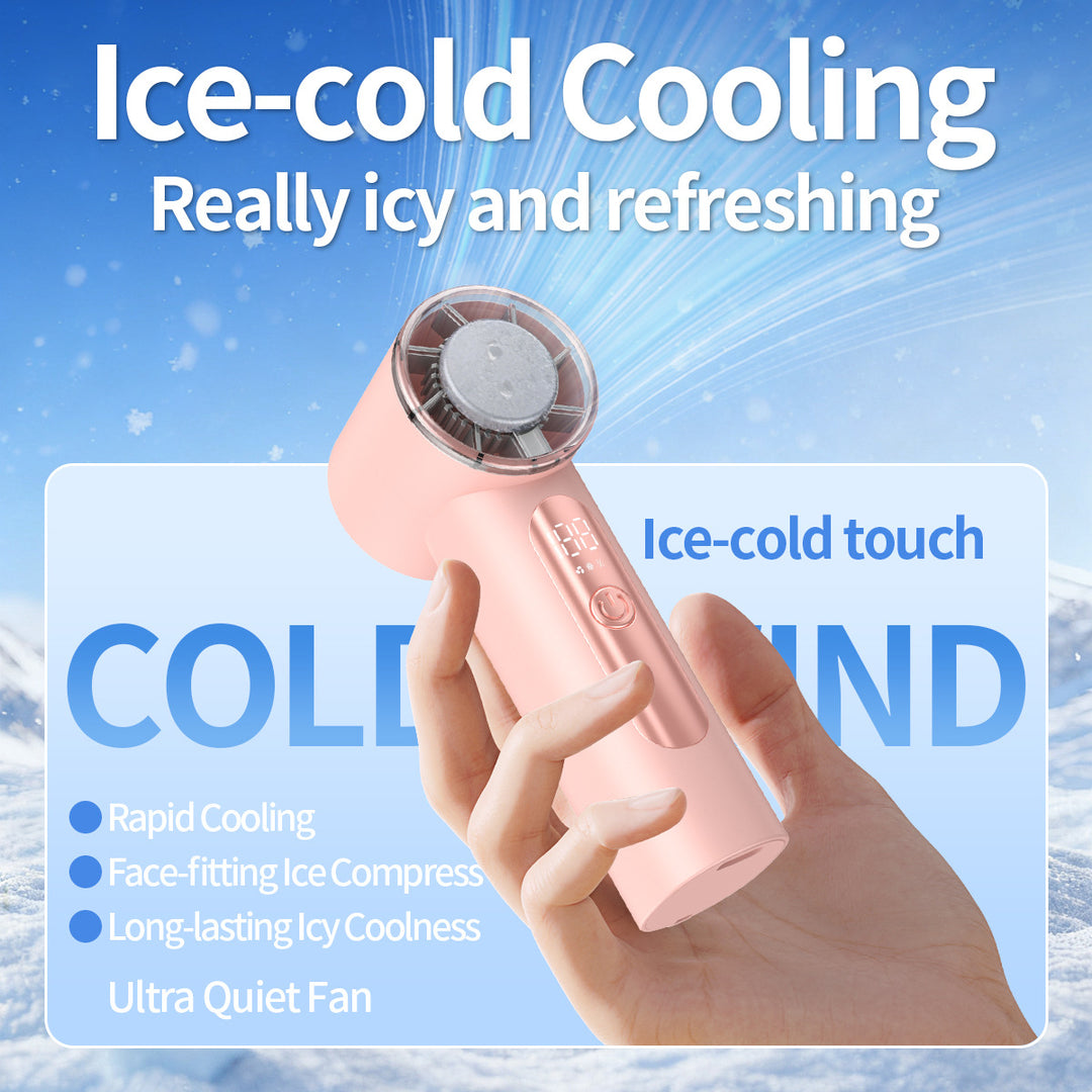 Unisex nan handheld cooling fan with ice cartridge and LED display Kalsten