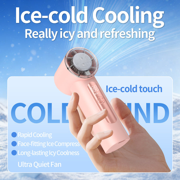 Unisex nan handheld cooling fan with ice cartridge and LED display Kalsten