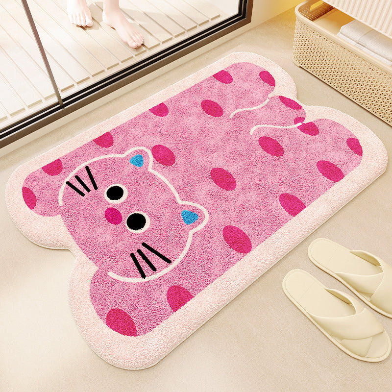 Cute Cartoon Cat Shaped Bath Mat