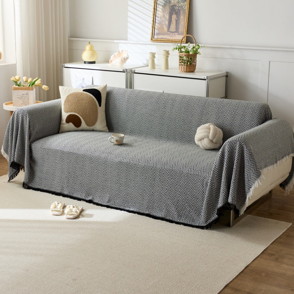 Stylish Herringbone Throw Blanket