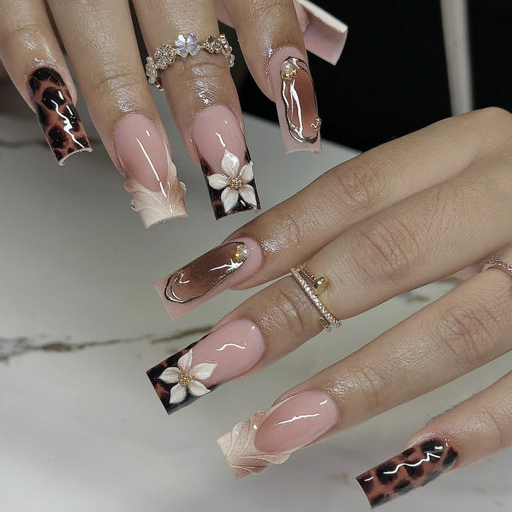 Floral Accent Acrylic Nail Art Extensions Kalsten 1789713316