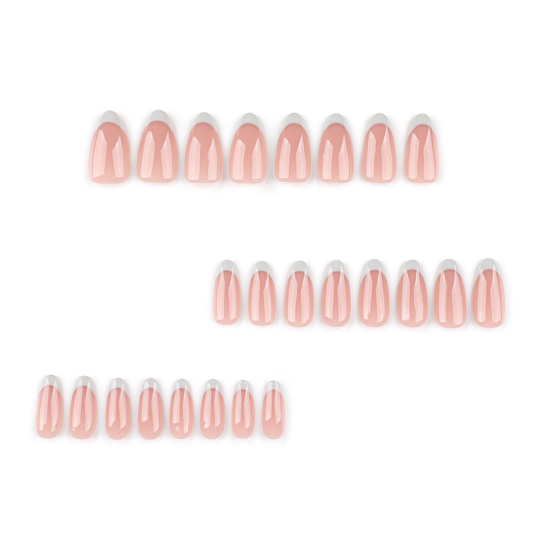 Elegant French-Tip Artificial Nails Kalsten