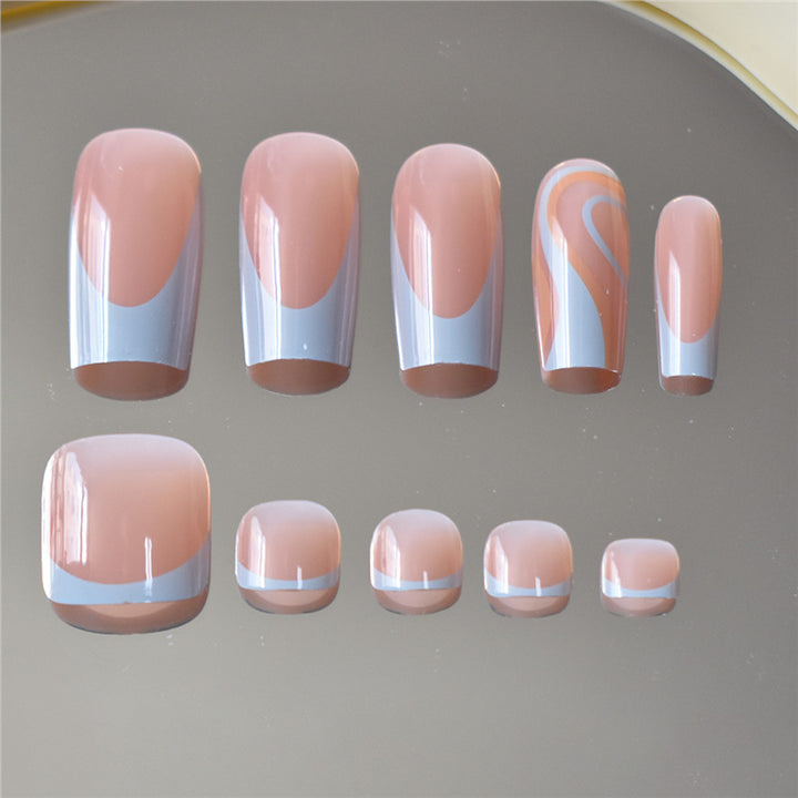 Artistic Swirl Design Press-On Nails Kalsten