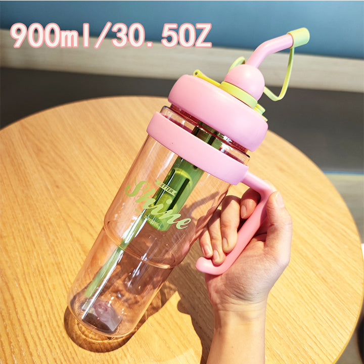 Women's practical drinking bottle with integrated straw Kalsten