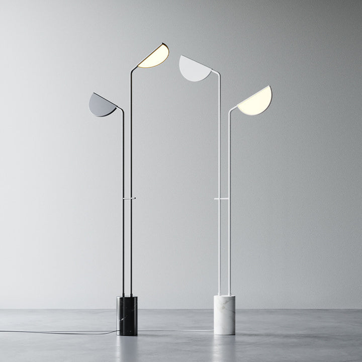 Modern Adjustable Floor Lamp with Dual Shades
