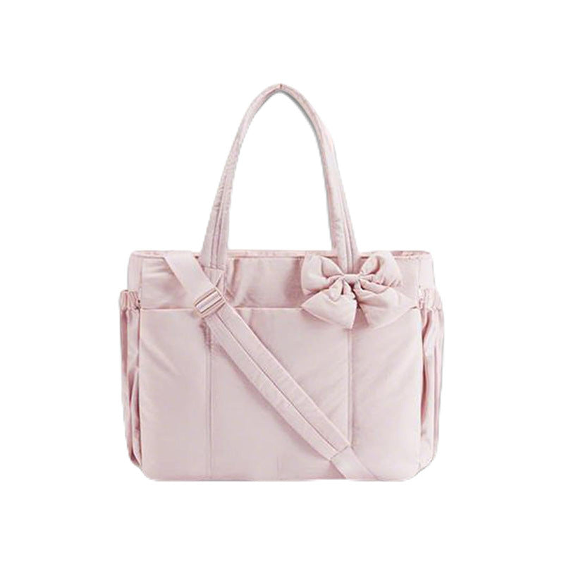 Practical tote bag with retractable shoulder strap and fashionable bow Kalsten
