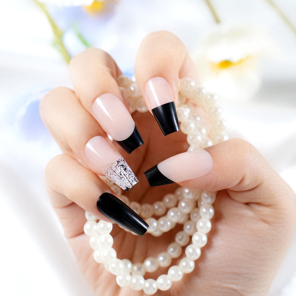 Stylish Long Coffin Press-On Nail Set Kalsten