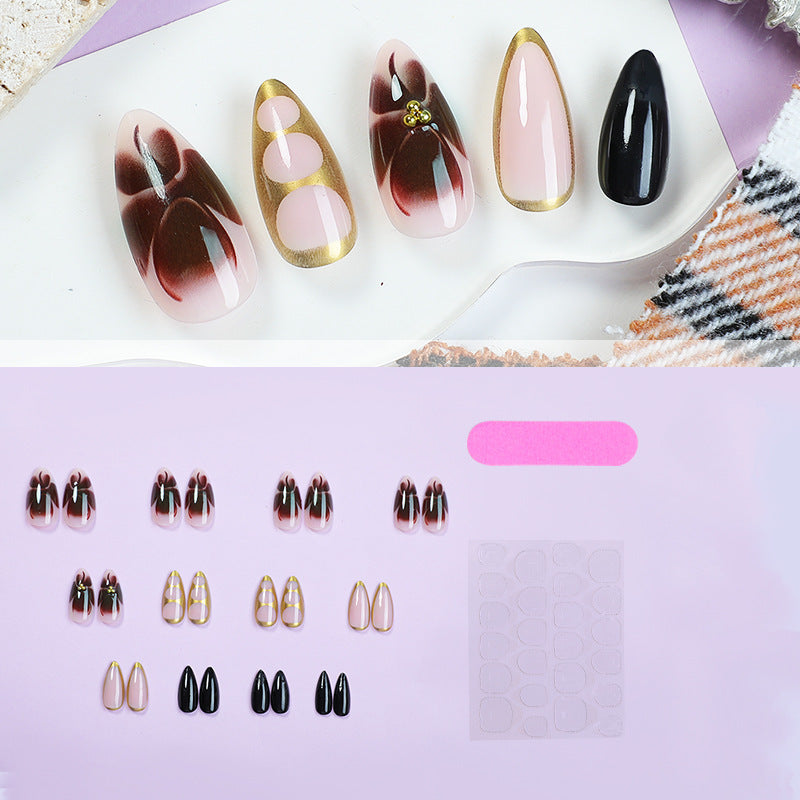 Art nail set with creative geometric accents Kalsten
