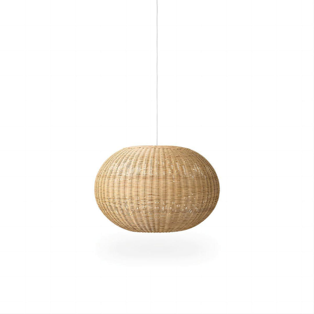 Stylish pendant lamp made from handwoven natural material Kalsten