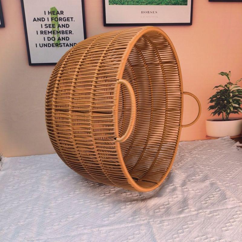 Large Round Handcrafted Woven Storage Basket Kalsten