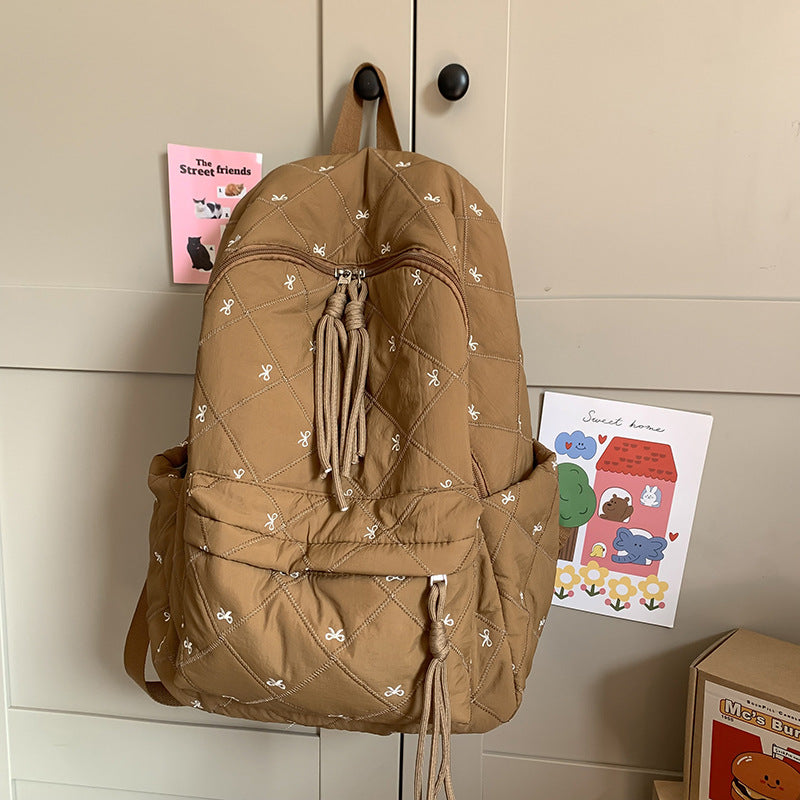 Quilted Playful Design Backpack Kalsten