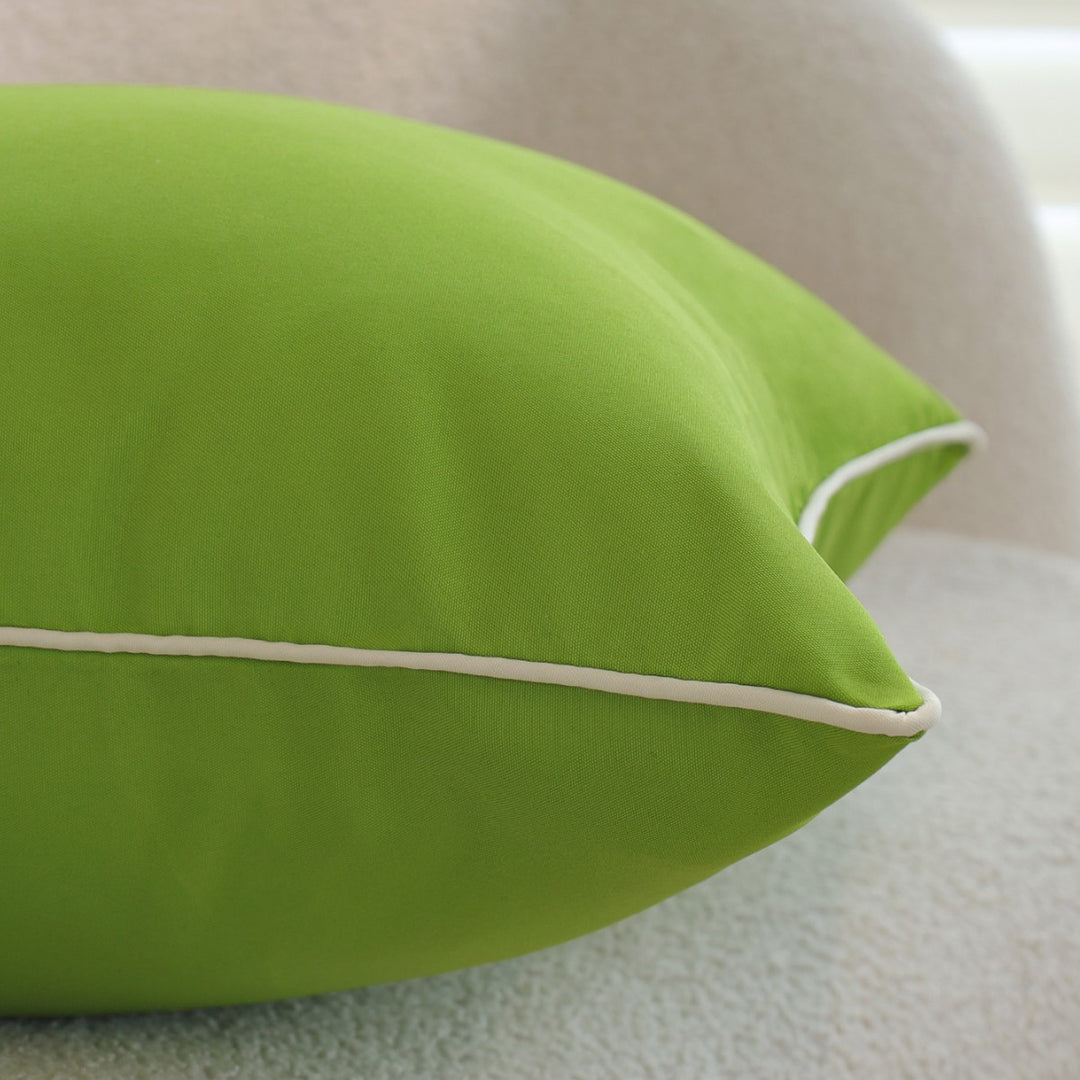 Square soft-touch cushion cover with contrasting piping and concealed zipper Kalsten