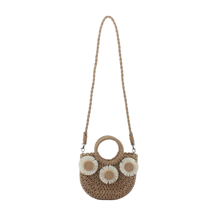 Handwoven shoulder bag with decorative elements Kalsten