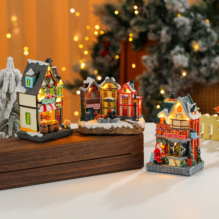 LED Illuminated Christmas Candy Shop Figurine Kalsten