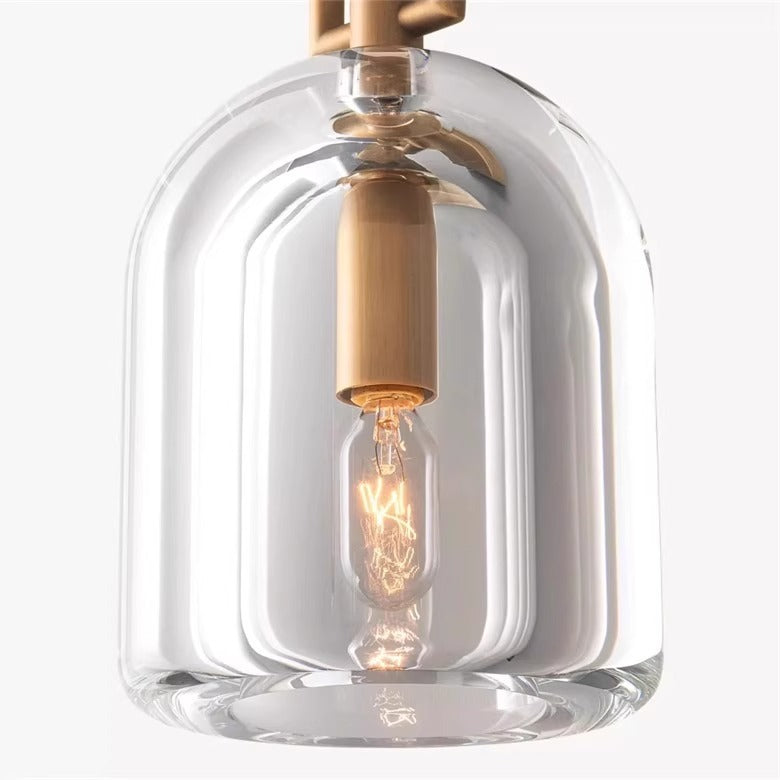 Industrial Glass Pendant Light