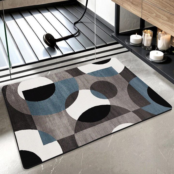 Geometric Pattern Textured Bath Mat Kalsten