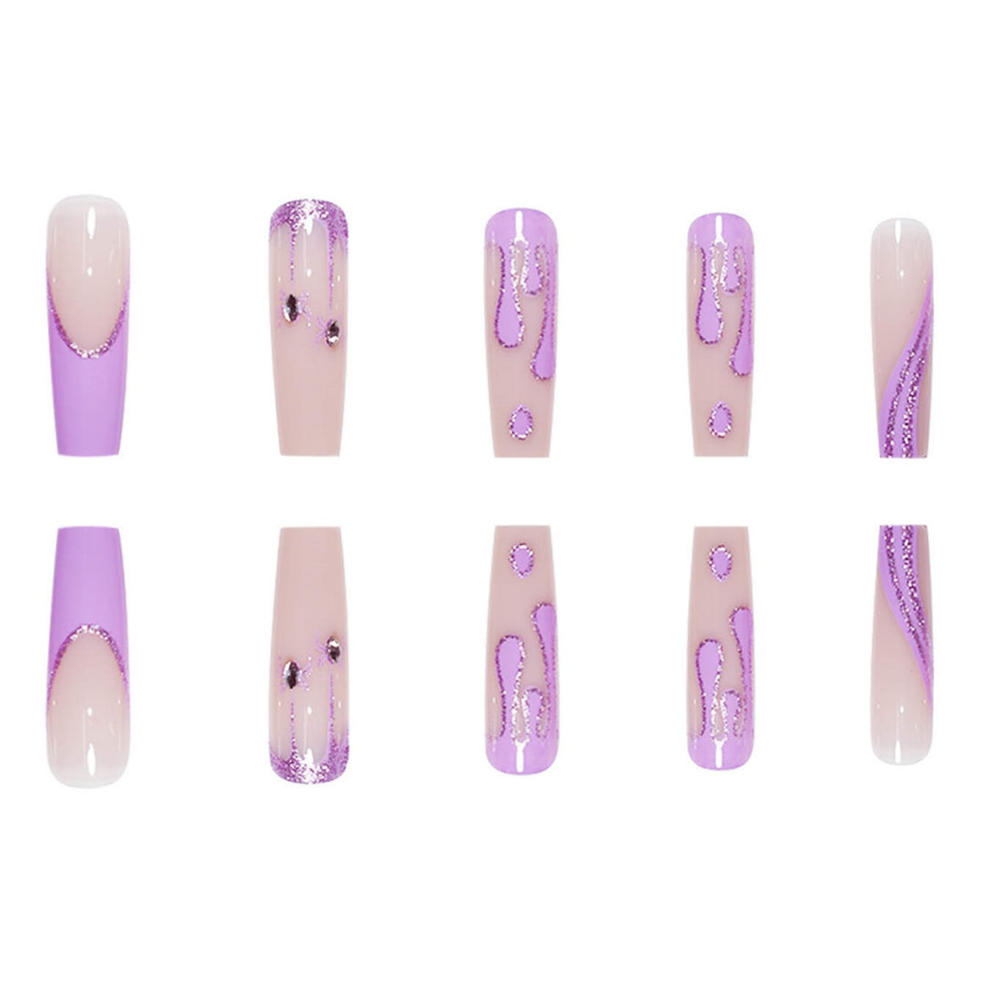 Artistic Long Press-On Nails Kalsten