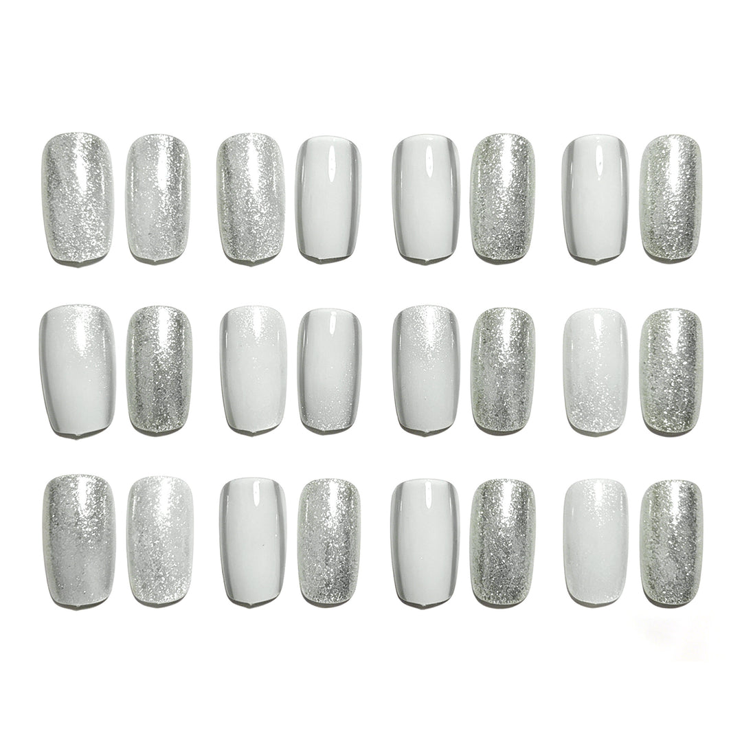 Elegant Glittery Acrylic Nail Extensions Kalsten