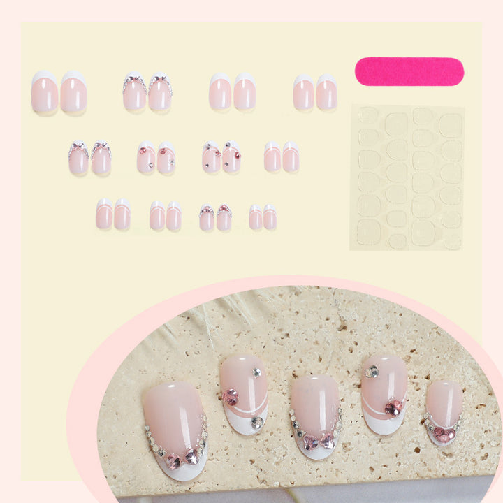 Glamorous Rhinestone-Embellished Press-On Nail Set Kalsten