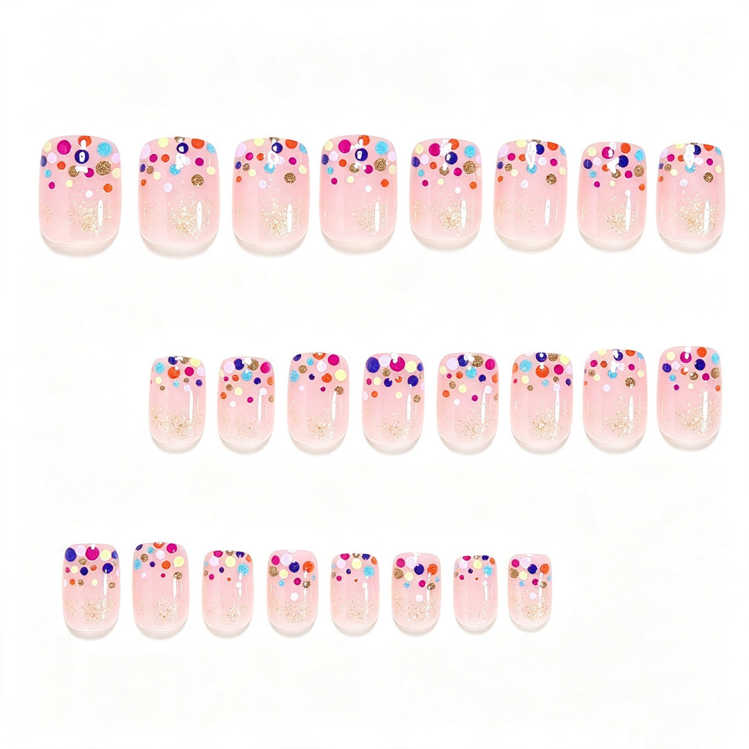 Decorative Dot Pattern Press-On Nail Art Kalsten