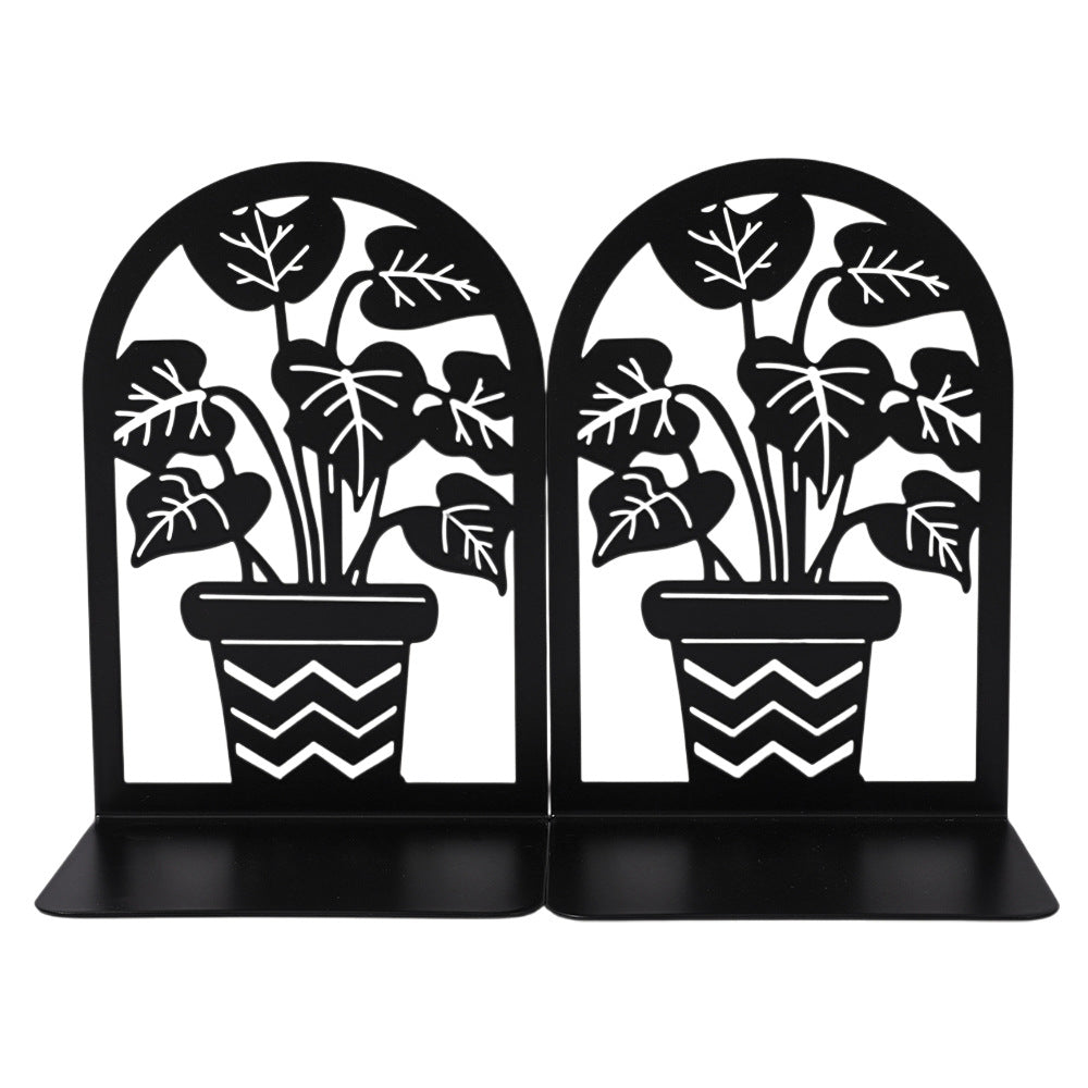 Elegant Floral Metal Bookends