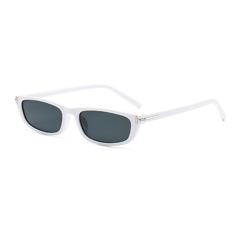 Women's fashionable sunglasses with narrow frame and brown lenses Kalsten