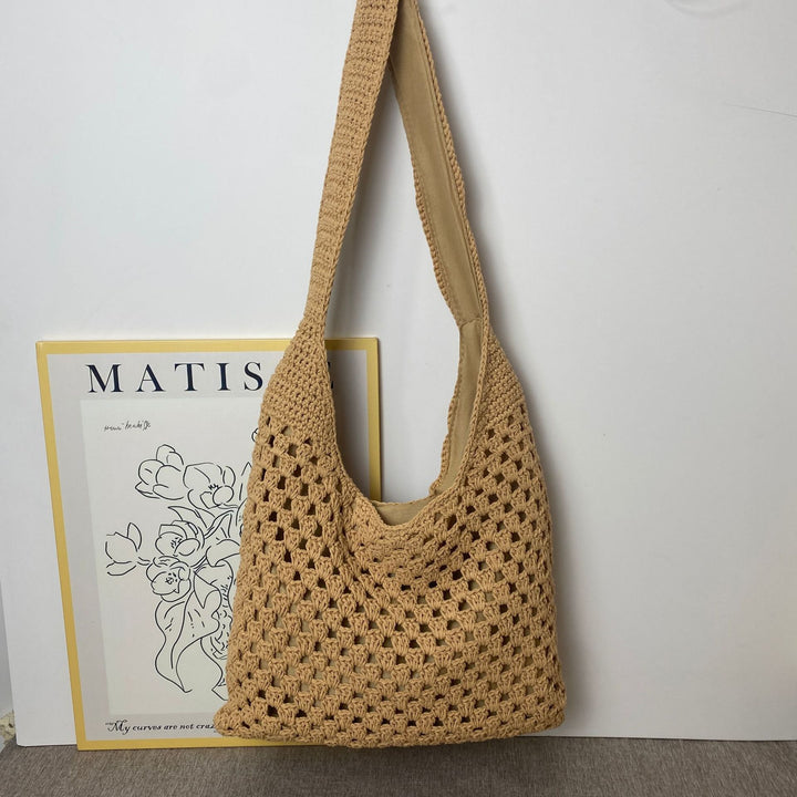 Hand-knotted shoulder bag in crocheted design Kalsten