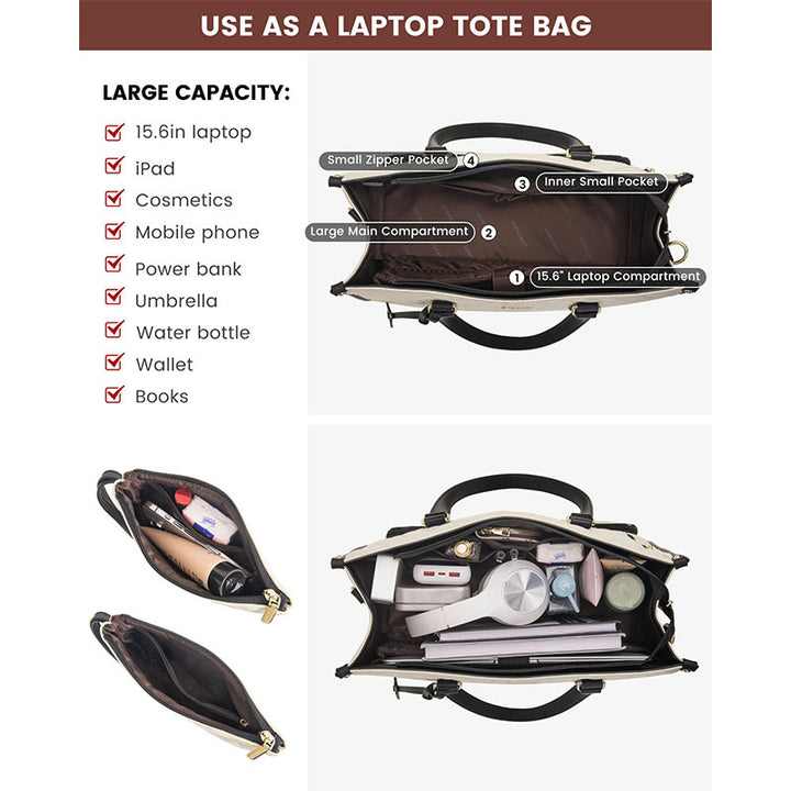 Insulated Multi-Compartment Lunch Tote Kalsten
