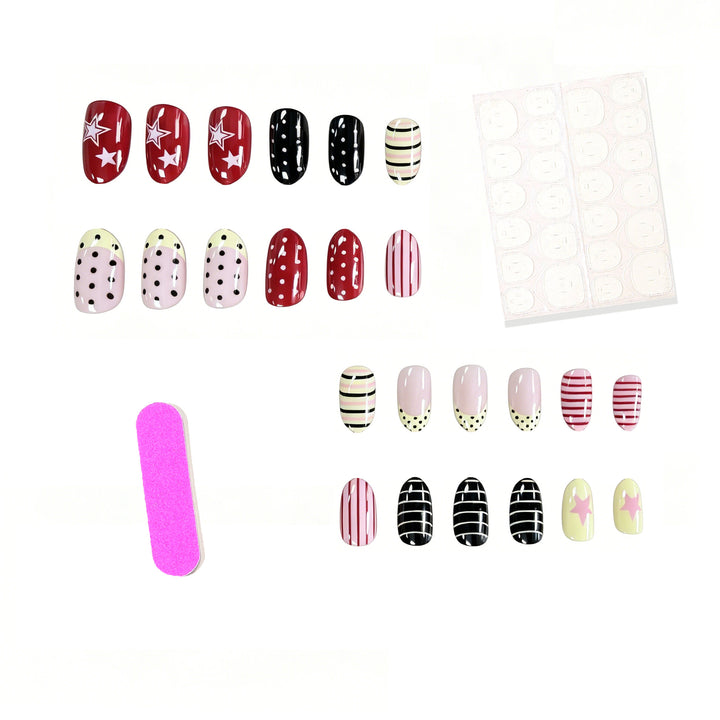 Artistic Multi-Pattern Nail Art Kalsten