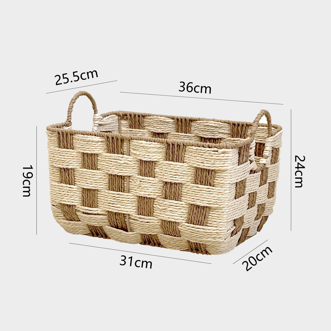 Handcrafted storage basket with carry handles Kalsten