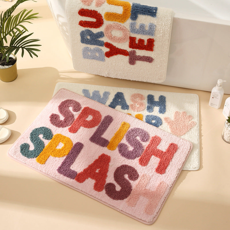 Fun Typography Bath Mat