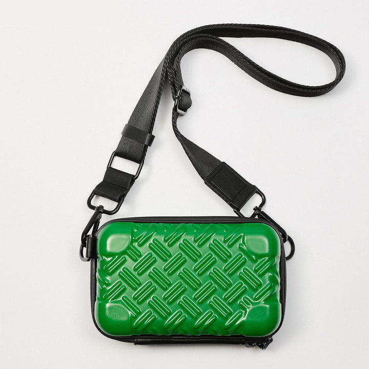 Unisex Textured Hard Shell Crossbody Bag Kalsten