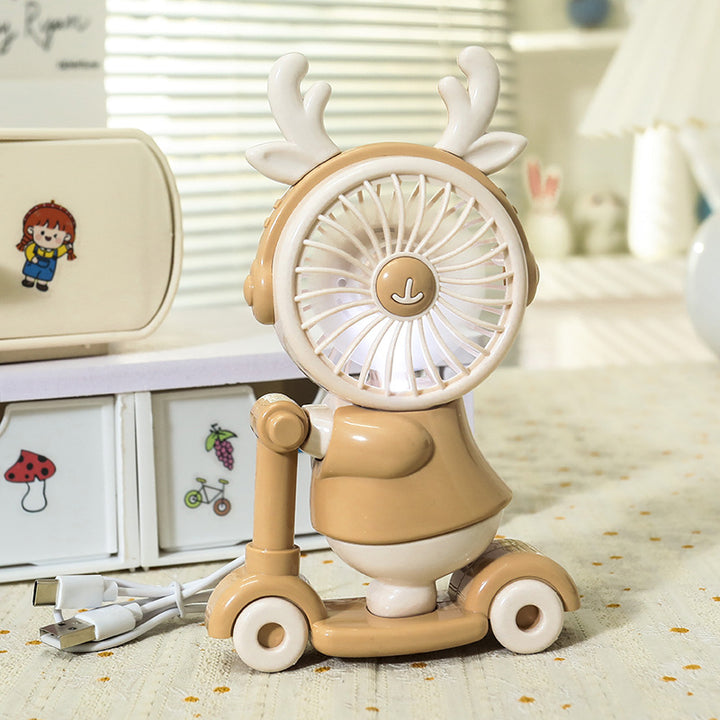 Women's Portable Table Fan in Cute Reindeer Design Kalsten