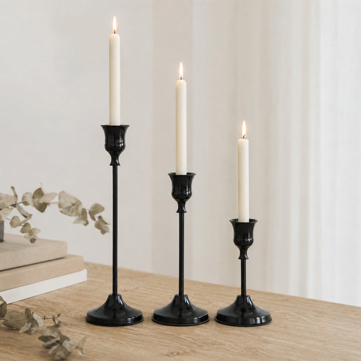 Elegant Gold Candle Holders Set