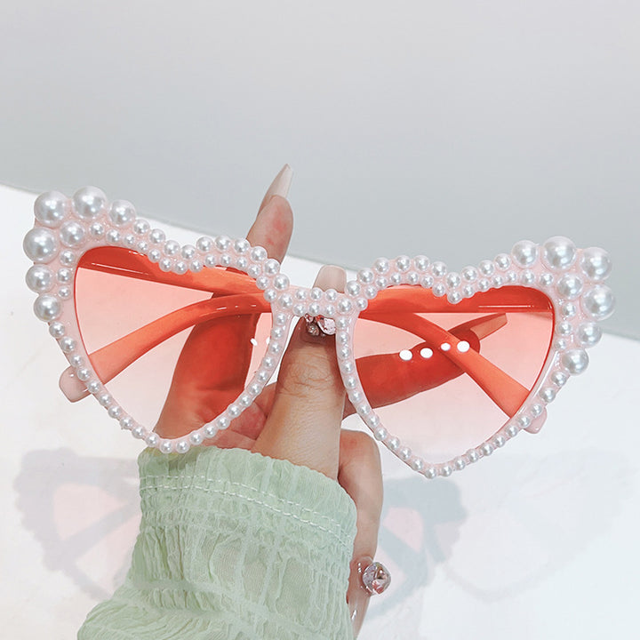 Cat-Eye Pearl-Embellished Sunglasses Kalsten