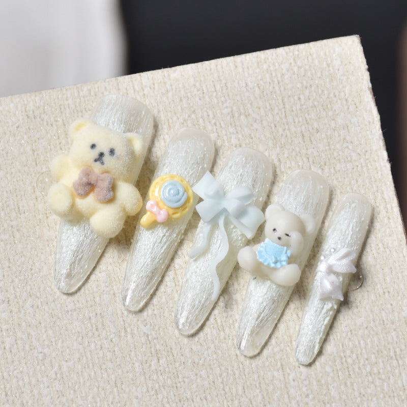 Creative 3D Cartoon-Themed Press-On Nail Art Kalsten