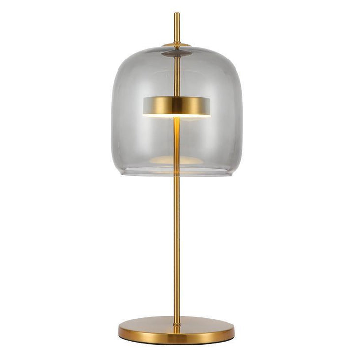 Modern Glass Table Lamp with Gold Accents