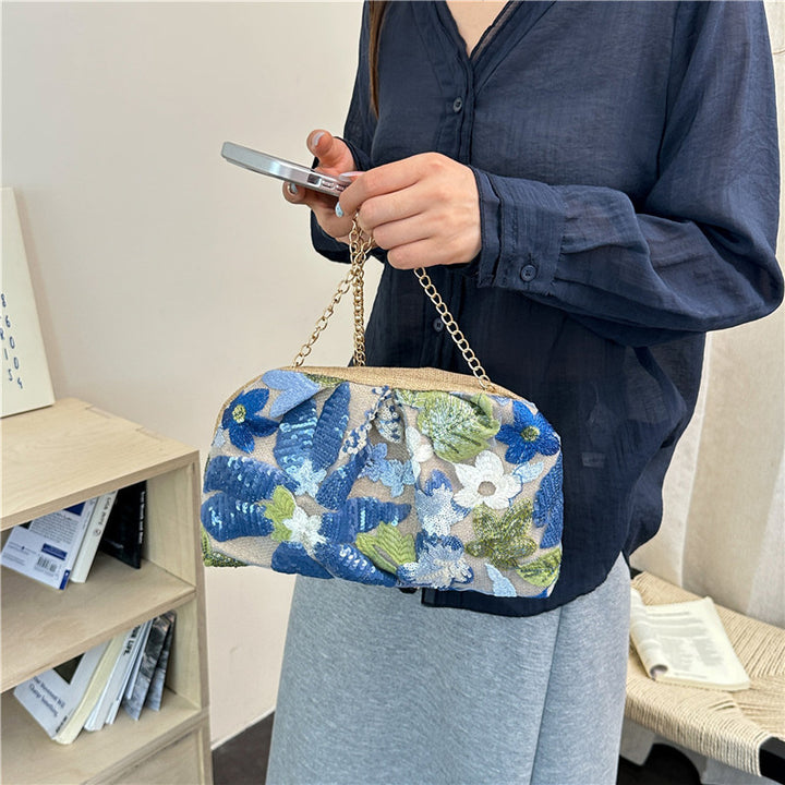WoElegant Floral Sequin Clutch Bag Kalsten