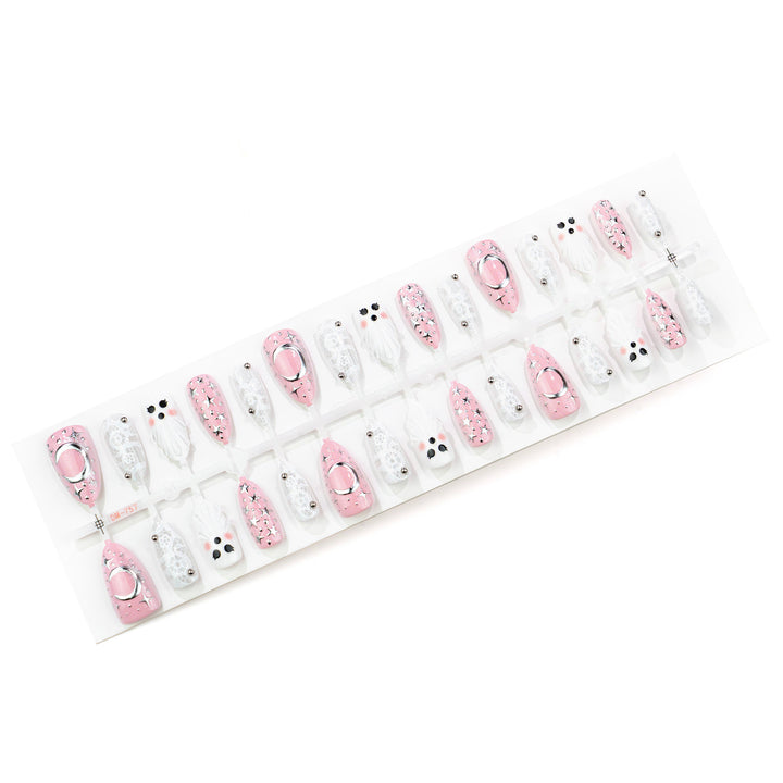 Artistic Halloween-Themed Press-On Nail Set Kalsten