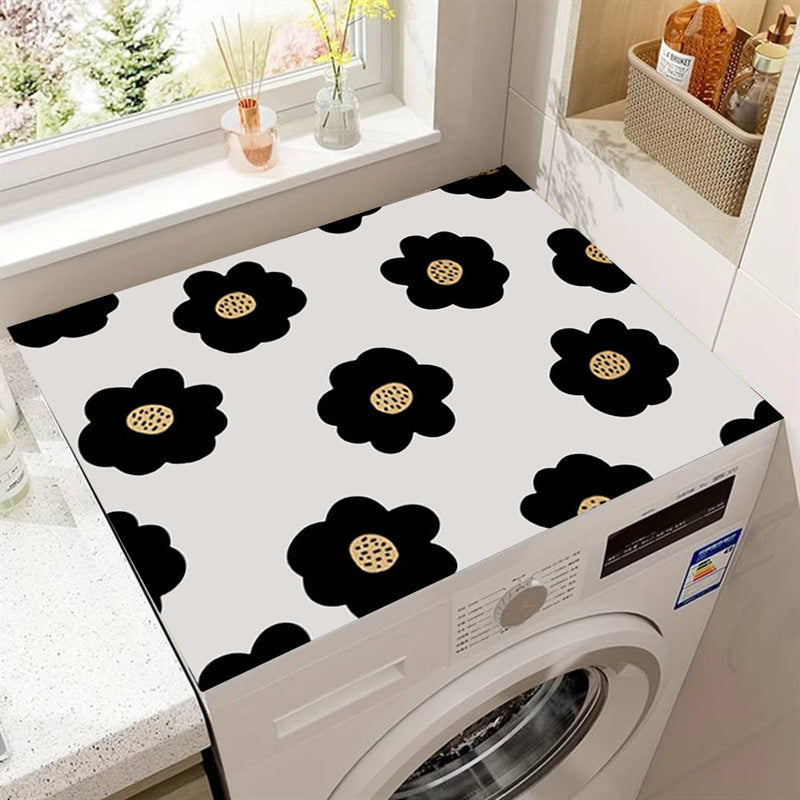 Floral Patterned Washing Machine Cover