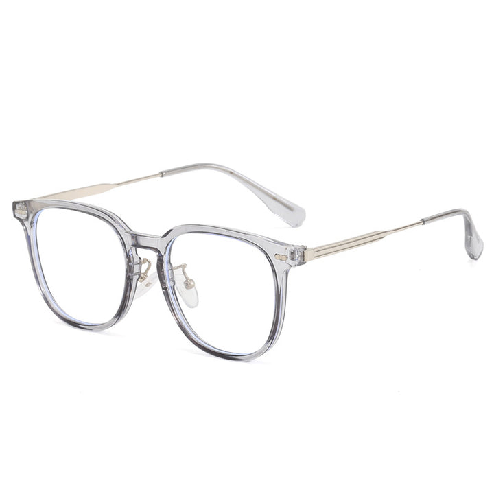 Women's clear rectangular glasses with delicate metal frame Kalsten