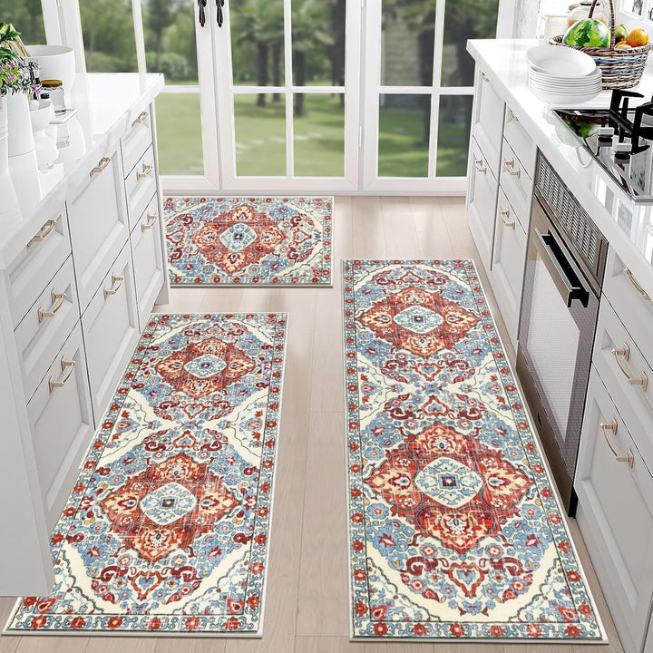 Vintage-Inspired Persian Kitchen Runner Mat