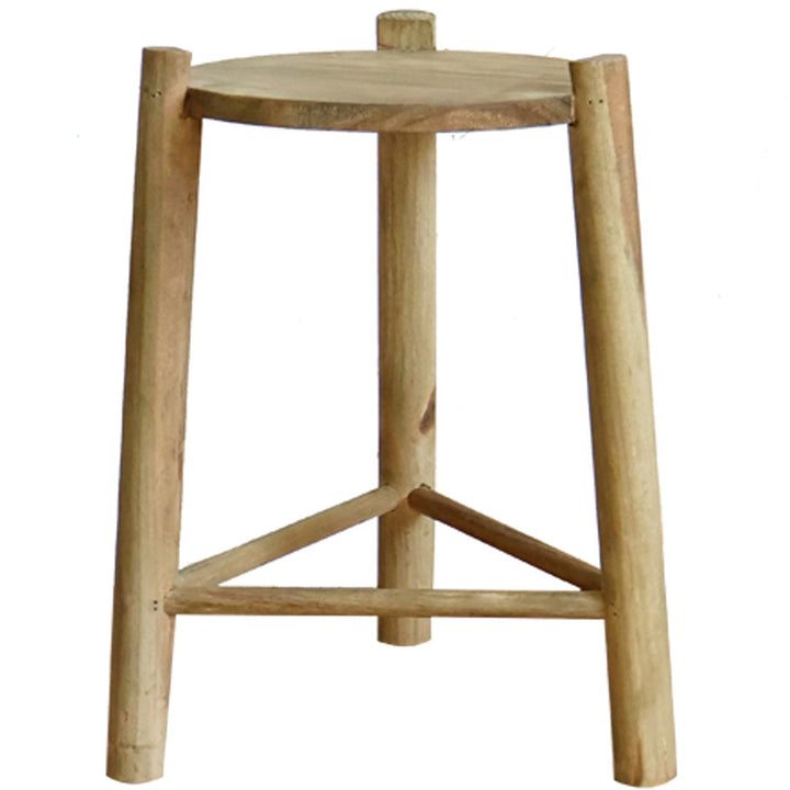 Rustic Wooden Stool Kalsten
