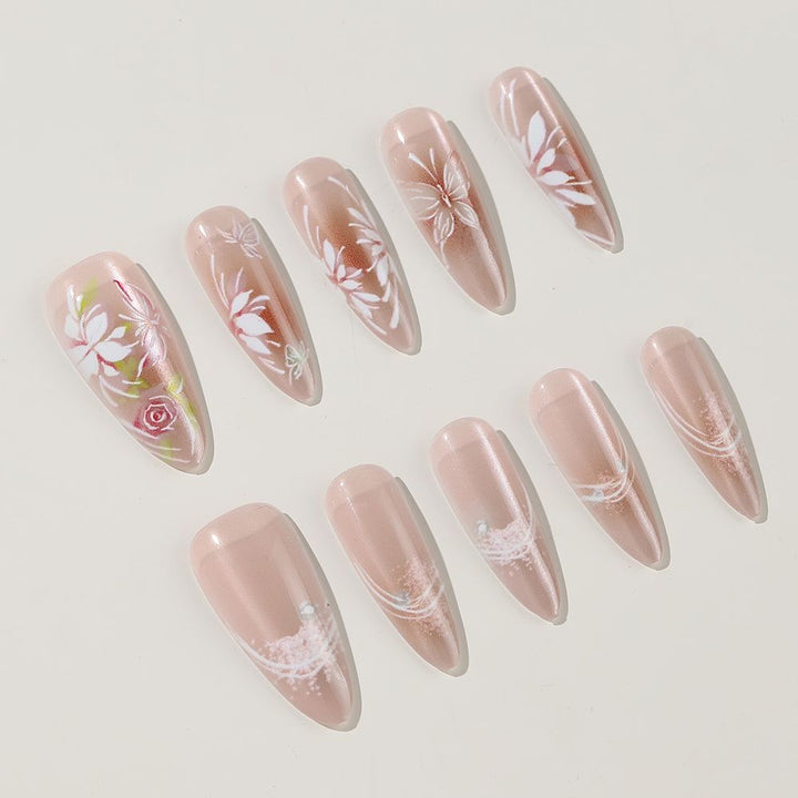 Floral-Inspired Press-On Nail Enhancements Kalsten
