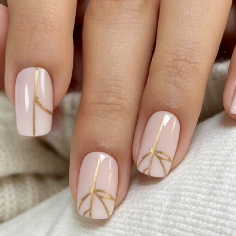 Artificial nails with delicate leaf design Kalsten