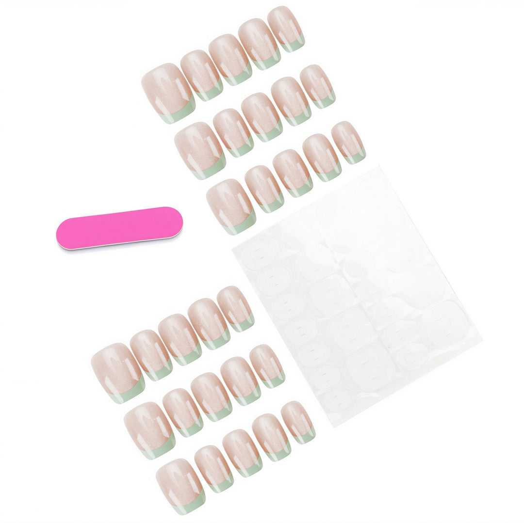 Premium French Tip Press-On Nails with Glossy Finish Kalsten